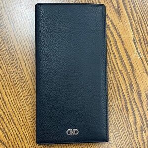 Salvatore Ferragamo Black Leather Wallet